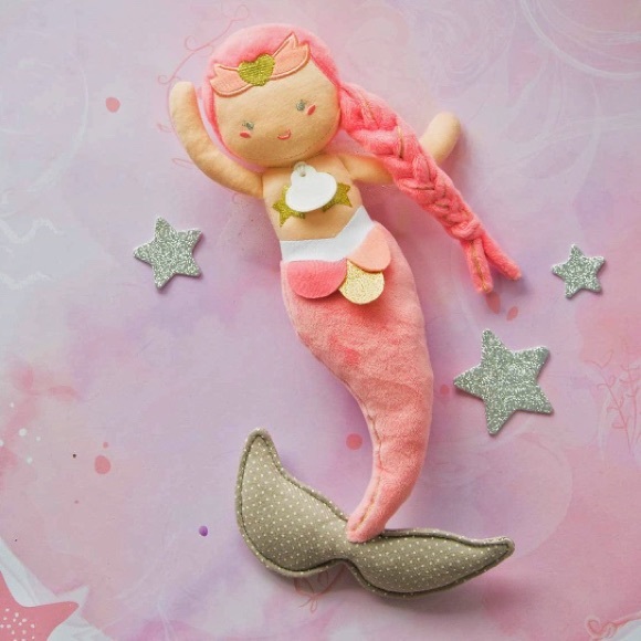 Doudou et Compagnie Paris Alizée Mermaid Doll Plush Toy Mermaid Collectible - Picture 15 of 15